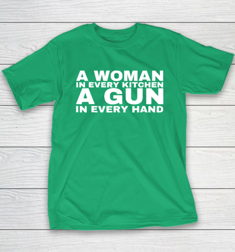 A Woman In Every Kitchen A Gun In Every Hand Shirt Sean Strickland Youth T-Shirt 4