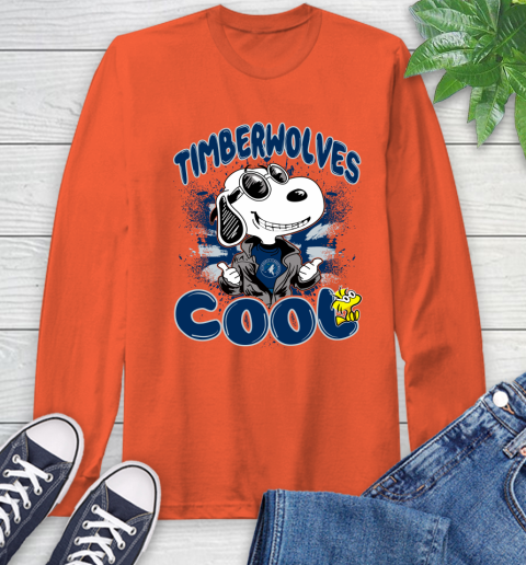 NBA Basketball Minnesota Timberwolves Cool Snoopy Shirt Long Sleeve T-Shirt 4