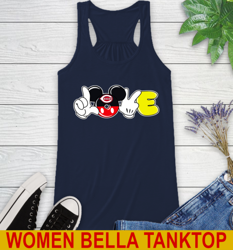 Cincinnati Reds MLB Baseball Love Mickey Disney Sports Racerback Tank 11
