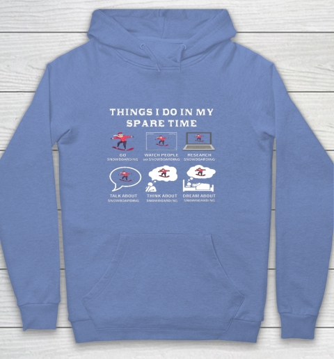 Things I Do In My Spare Time Snowboarding Snowboard Lovers Youth Hoodie 8