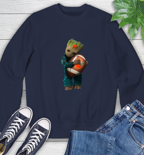 NFL Groot Guardians Of The Galaxy Football Sports Cleveland Browns Sweatshirt 3