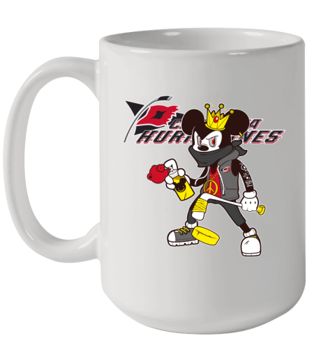 Carolina Hurricanes NHL Hockey Mickey Peace Sign Sports Ceramic Mug 15oz