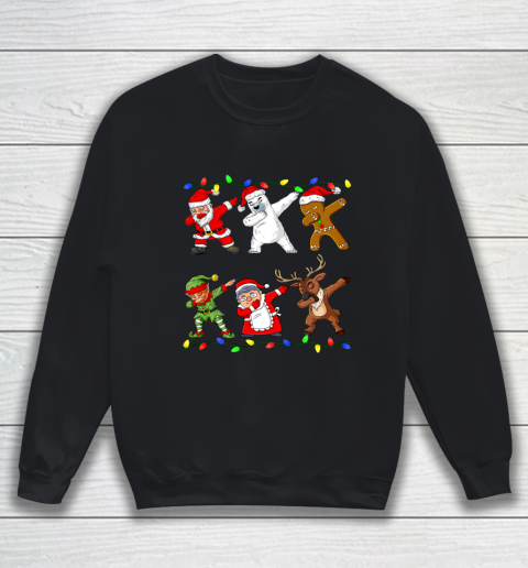 Christmas Dabbing Santa Elf And Friends Boys Kids Dab Xmas Sweatshirt