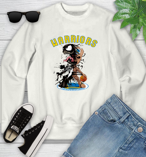 NBA Golden State Warriors Basketball Venom Groot Guardians Of The Galaxy Youth Sweatshirt