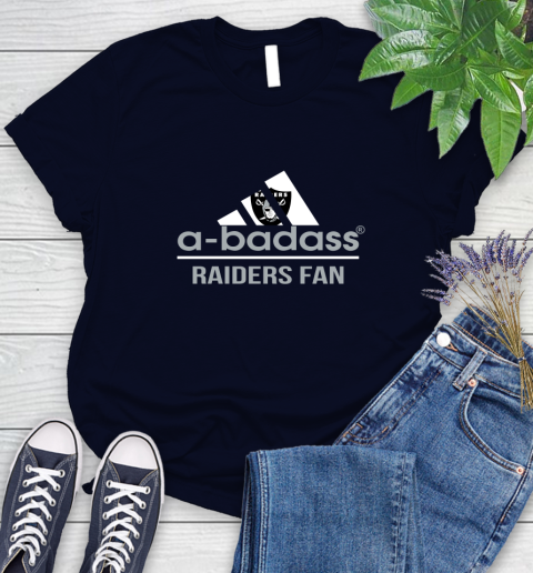 Oakland Raiders NFL Football A Badass Adidas Adoring Fan Sports Women's T-Shirt 2