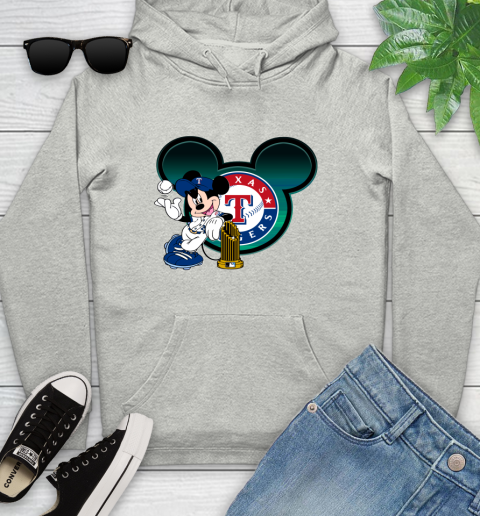 MLB Texas Rangers The Commissioner's Trophy Mickey Mouse Disney Youth Hoodie
