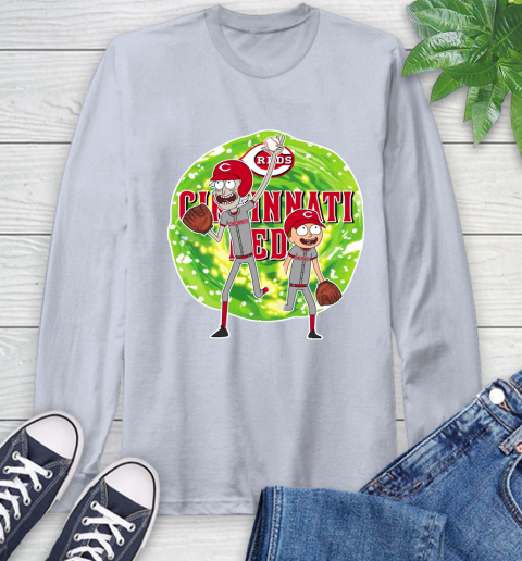 MLB Cincinnati Reds Rick And Morty Baseball Sports Long Sleeve T-Shirt 6