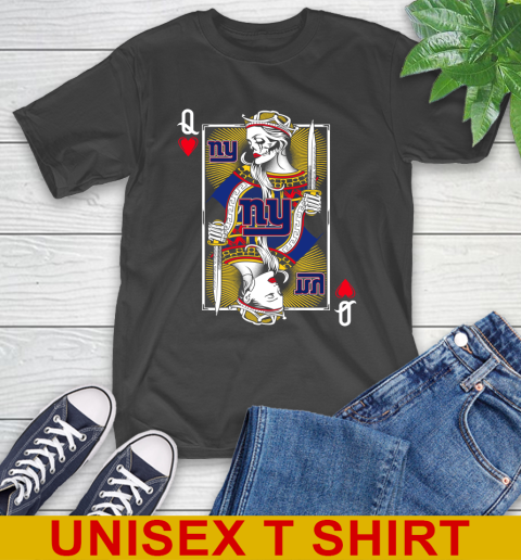 NFL Football New York Giants The Queen Of Hearts Card Shirt T-Shirt
