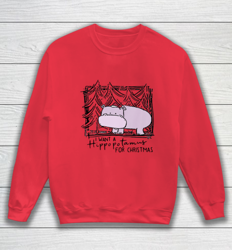 I Want A Hippopotamus For Christmas Hippo for Kid Women Men Sweatshirt 6