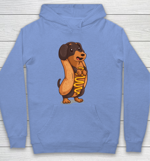 Wiener Dog Hotdog Bun Dachshund Funny Foodie Gift Hot Dog Hoodie 7