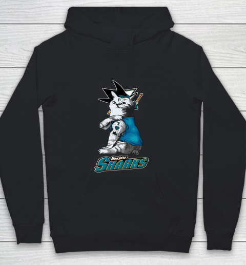 NHL My Cat Loves San Jose Sharks Hockey Youth Hoodie