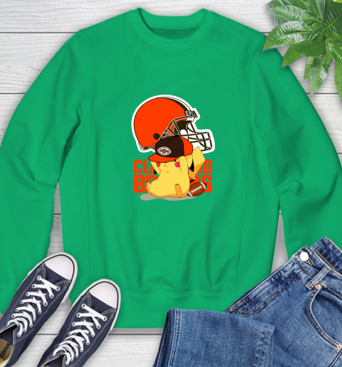 NFL Pikachu Football Sports Cleveland Browns Sweatshirt 6