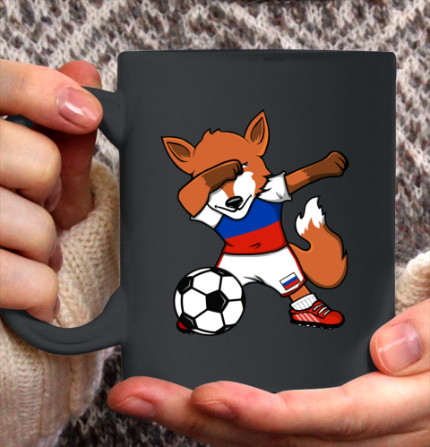 Dabbing Fox Russia Soccer Fans Jersey Russian Football Lover Ceramic Mug 11oz