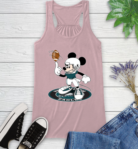 NFL Football Philadelphia Eagles Cheerful Mickey Disney Shirt Racerback Tank 10