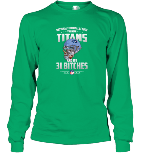 Youth Tennessee Titans Navy Logo Allover Print Long Sleeve T-Shirt