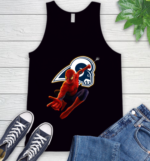 NFL Spider Man Avengers Endgame Football Los Angeles Rams Tank Top 2