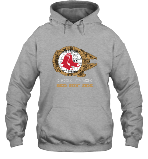 qrlq come to the boston red sox side star wars hoodie 23 front sport grey