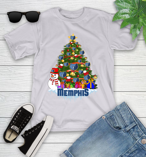 Memphis Grizzlies Merry Christmas NBA Basketball Sports Youth T-Shirt 4