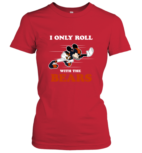 NFL Mickey Mouse I Only Roll With Miami Dolphins Women's T-Shirt 