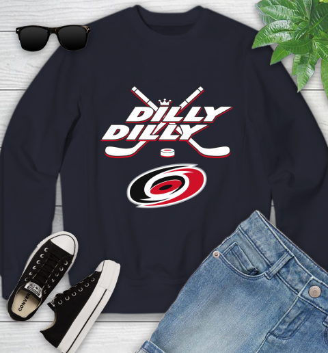 NHL Carolina Hurricanes Dilly Dilly Hockey Sports Youth Sweatshirt 3