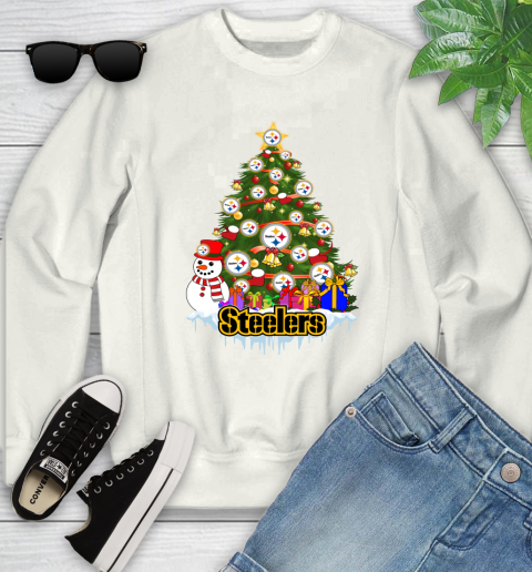Pittsburgh Steelers Merry Christmas NFL Football Sports Youth Sweatshirt
