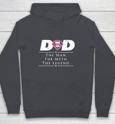 Philadelphia Phillies MLB Baseball Dad The Man The Myth The Legend Youth Hoodie 5