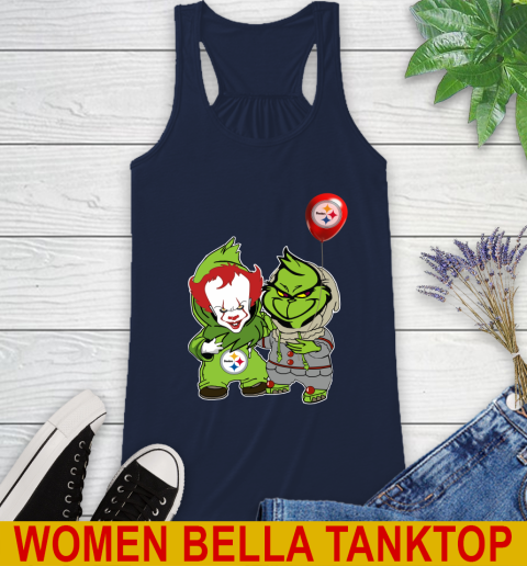Pittsburgh Steelers Baby Pennywise Grinch Christmas NFL Football Racerback Tank 11
