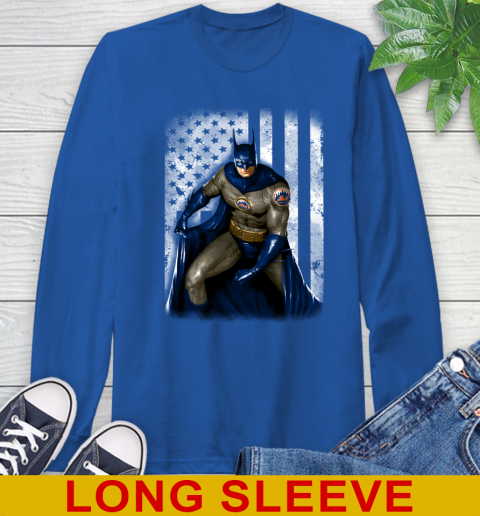 New York Mets MLB Baseball Batman DC American Flag Shirt Long Sleeve T-Shirt 11