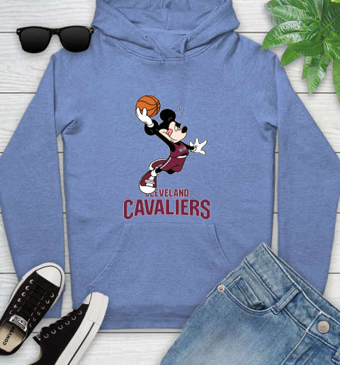 NBA Basketball Cleveland Cavaliers Cheerful Mickey Mouse Shirt Youth Hoodie 11