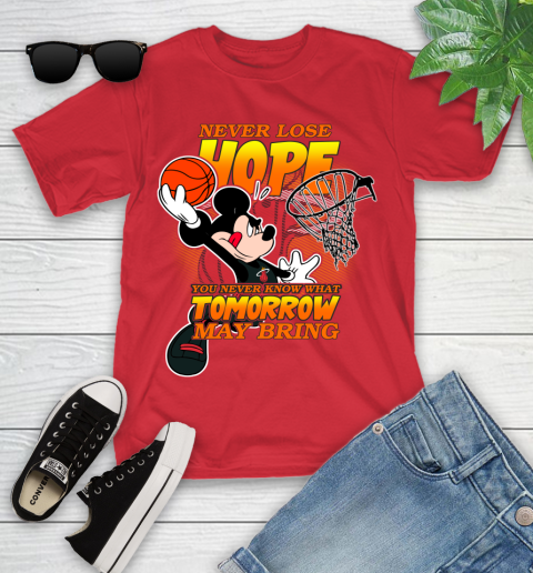Miami Heat NBA Basketball Mickey Disney Never Lose Hope Youth T-Shirt 13