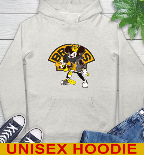 Boston Bruins NHL Hockey Mickey Peace Sign Sports Hoodie 12
