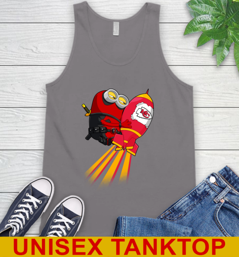 NFL Football Kansas City Chiefs Deadpool Minion Marvel Shirt Tank Top 6