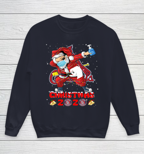 St.Louis Cardinals Funny Santa Claus Dabbing Christmas 2020 MLB Youth Sweatshirt 2