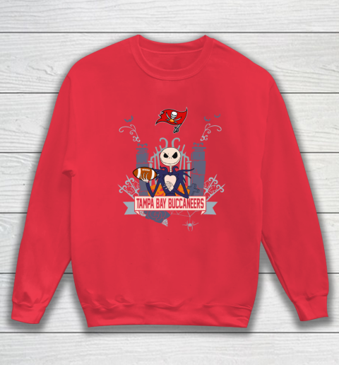NFL Tampa Bay Buccaneers Football Jack Skellington Halloween Sweatshirt 7