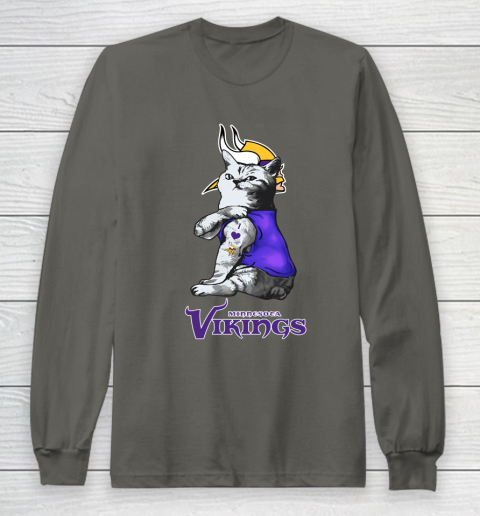 NFL Football My Cat Loves Minnesota Vikings Long Sleeve T-Shirt 5