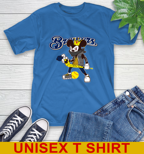 Milwaukee Brewers MLB Baseball Mickey Peace Sign Sports T-Shirt 9