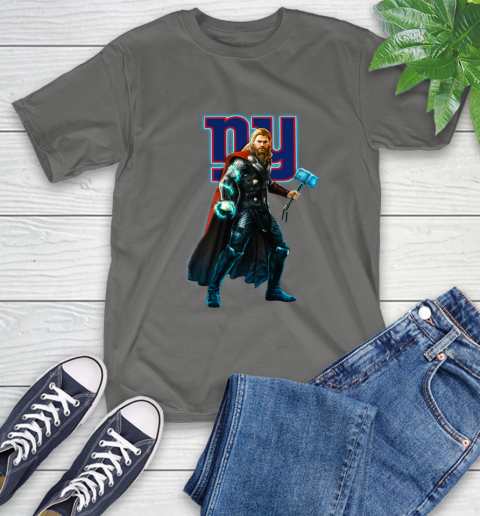 NFL Thor Avengers Endgame Football New York Giants T-Shirt 9