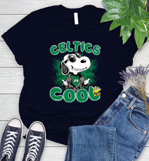 NBA Basketball Boston Celtics Cool Snoopy Shirt Women's T-Shirt 2