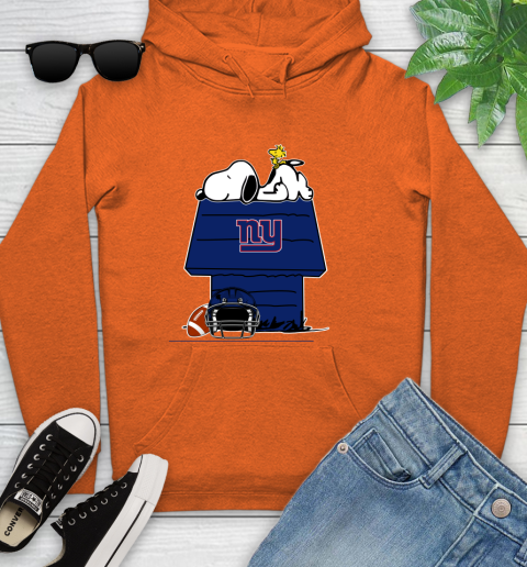 New York Giants NFL Football Snoopy Woodstock The Peanuts Movie Youth Hoodie 5