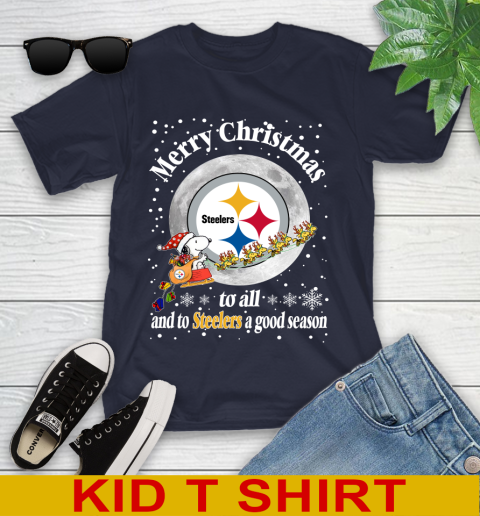 Pittsburgh Steelers Merry Christmas To All And To Steelers A Good Season NFL Football Sports Youth T-Shirt 2