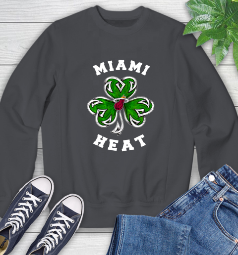 NBA Miami Heat Three Leaf Clover St Patrick's Day Basketball Sports Sweatshirt 6