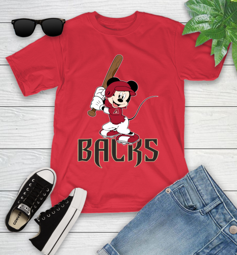 MLB Baseball Arizona Diamondbacks Cheerful Mickey Mouse Shirt Youth T-Shirt 10