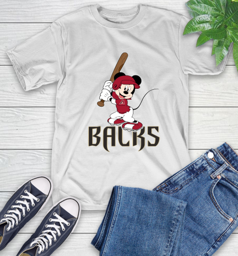 MLB Baseball Arizona Diamondbacks Cheerful Mickey Mouse Shirt T-Shirt 2