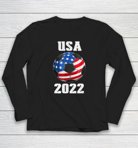 USA Flag Jersey USA American Soccer Team 2022 Football Long Sleeve T-Shirt