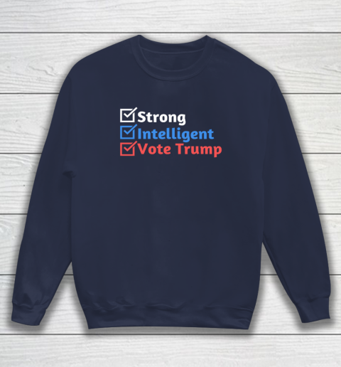 Strong Intelligent Women for Trump Girl MAGA Checklist Sweatshirt 2