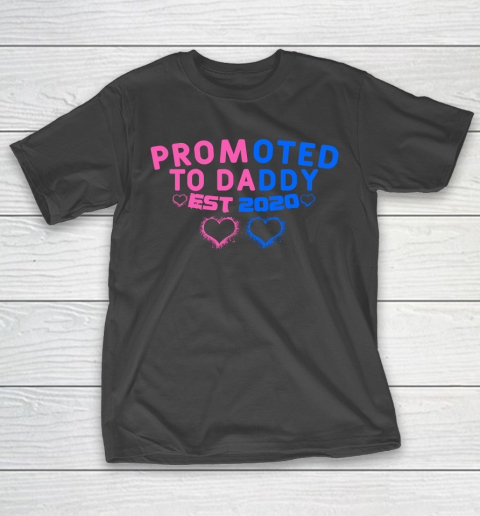 Father's Day Funny Gift Ideas Apparel  Promoted to Daddy est 2020 T Shirt T-Shirt
