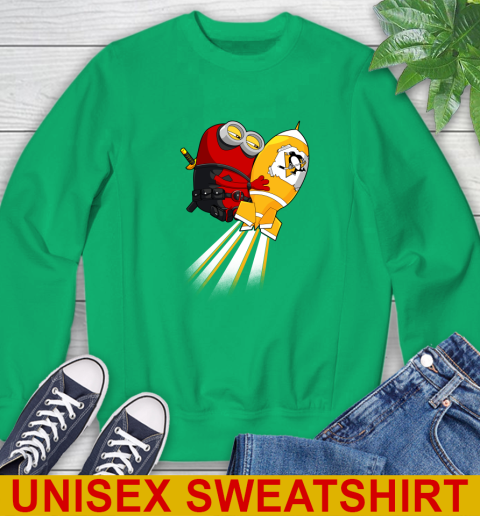 NHL Hockey Pittsburgh Penguins Deadpool Minion Marvel Shirt Sweatshirt 8