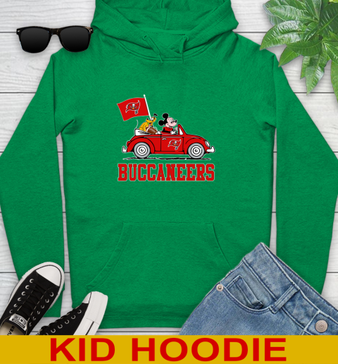 NFL Football Tampa Bay Buccaneers Pluto Mickey Driving Disney Shirt Youth Hoodie 8