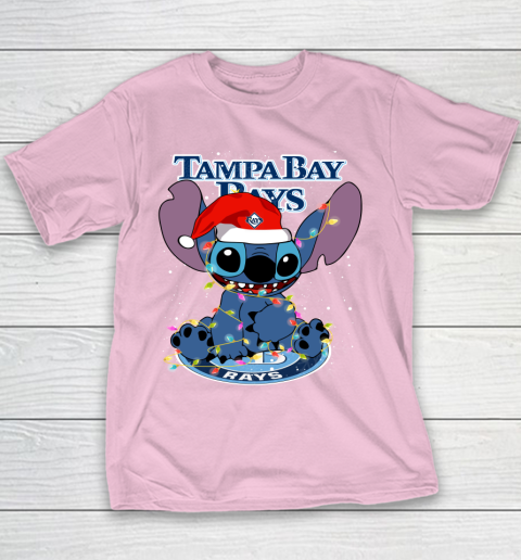 Tampa Bay Rays MLB noel stitch Baseball Christmas Youth T-Shirt 5