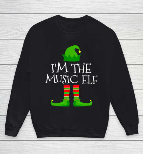 I m the Music Elf Family Matching Christmas Pajama Gifts Youth Sweatshirt